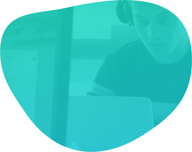 A developer focused on his screen